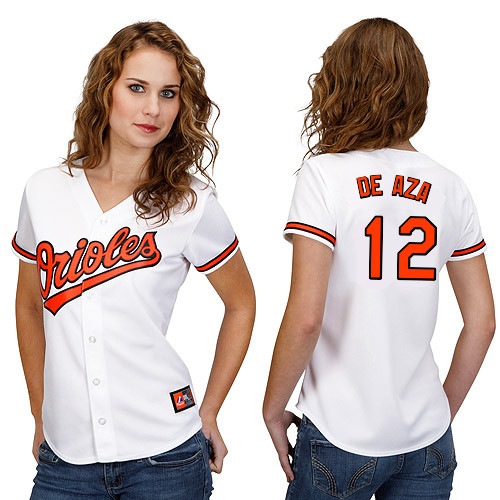 Alejandro De Aza #12 Youth Baseball Jersey-Baltimore Orioles Authentic Home White Cool Base MLB Jersey
